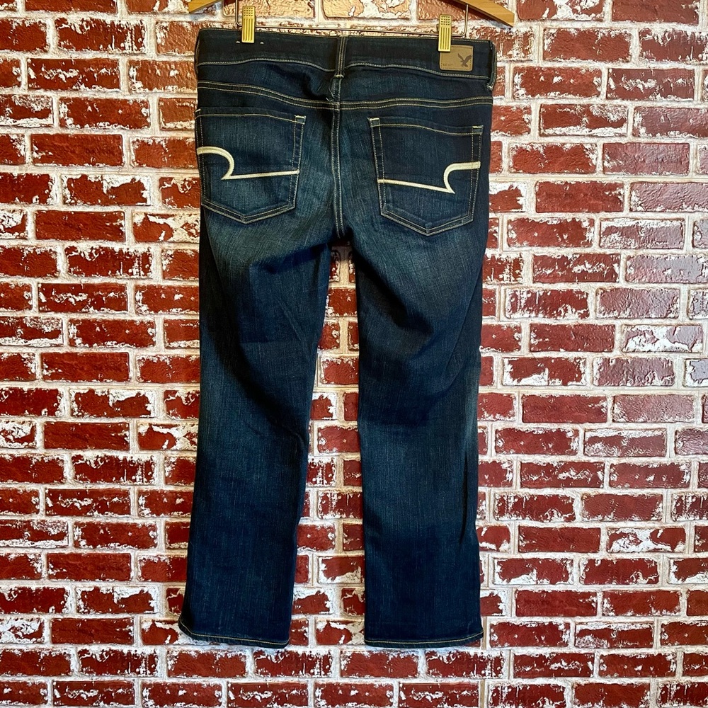 American Eagle Super Stretch Artist Crop Dark Wash Jeans. Size 6 - Picture 3 of 10